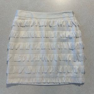 The Limited off white fringe skirt. New with tags